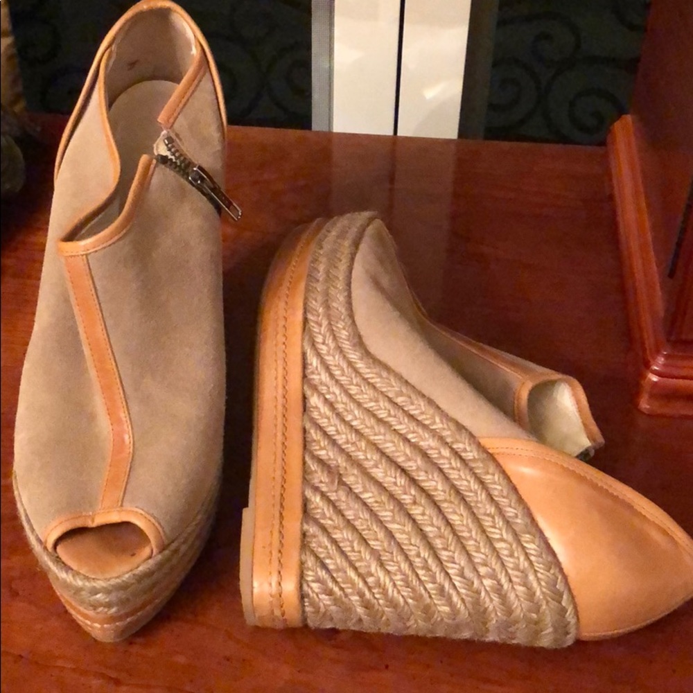 Kooples espadrille leather platforms